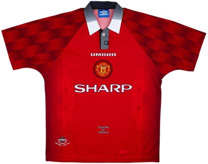 1996-98 Manchester United Home Shirt Cantona #7 - 8/10 - (L)