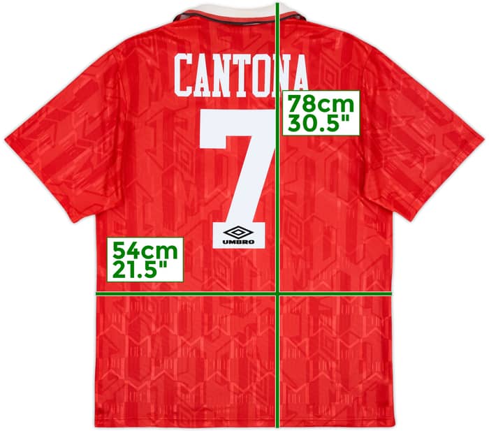 1992-94 Manchester United Camiseta Local Cantona #7 - 7/10 - (L)