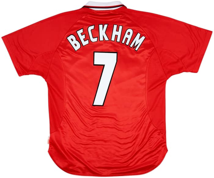 1997-00 Manchester United CL Shirt Beckham #7 - 9/10 - (L)