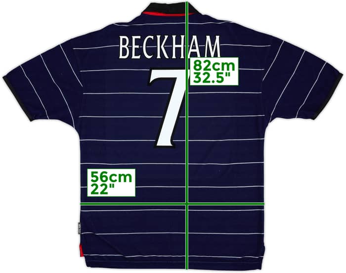 1999-00 Manchester United Away Shirt Beckham #7 - 9/10 - (L)