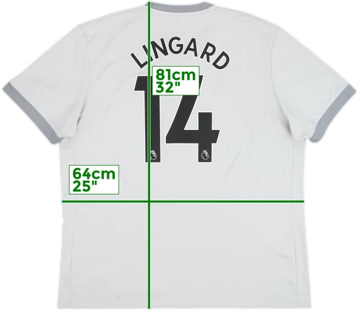 Camiseta de la tercera equipación del Manchester United 2017-18 Lingard #14 - 6/10 - (XXL)