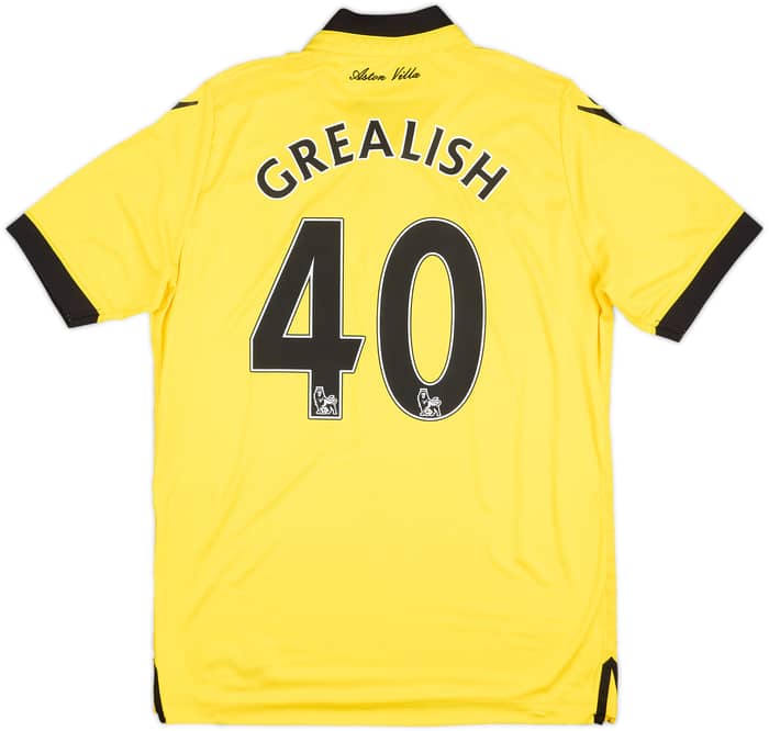 2015-16 Aston Villa Away Shirt Grealish #40 - 9/10 - (M)