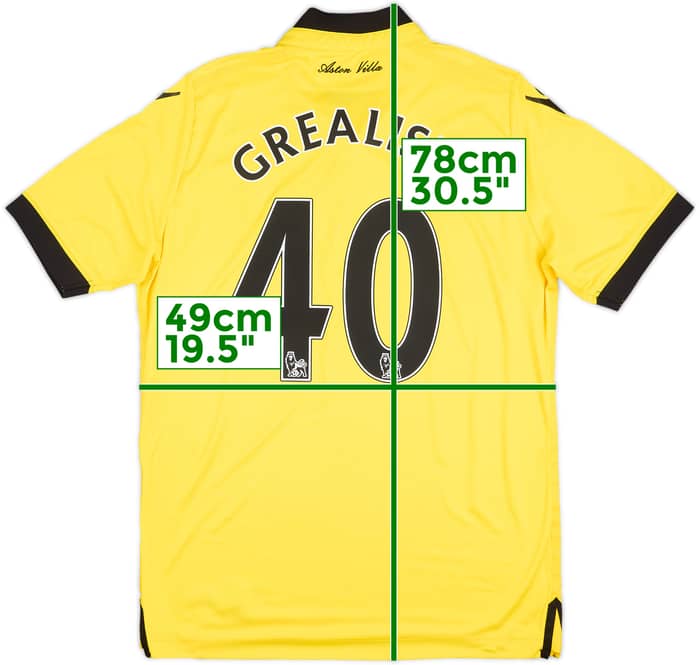 2015-16 Aston Villa Away Shirt Grealish #40 - 9/10 - (M)