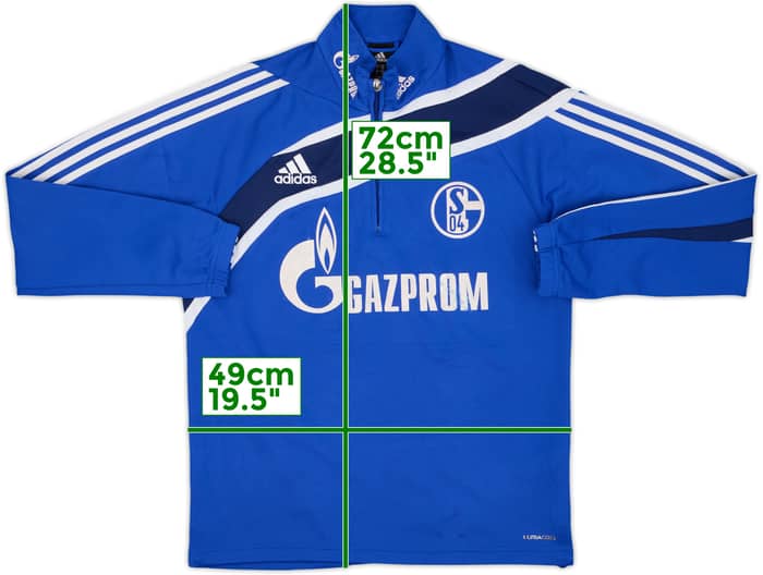 2009-10 Schalke Player Issue adidas 1/4 Zip Training Top - 6/10 - (M/L)