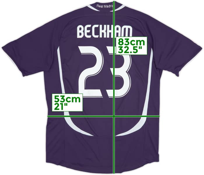 2006-07 Real Madrid Third Shirt Beckham #23 - 5/10 - (XL)
