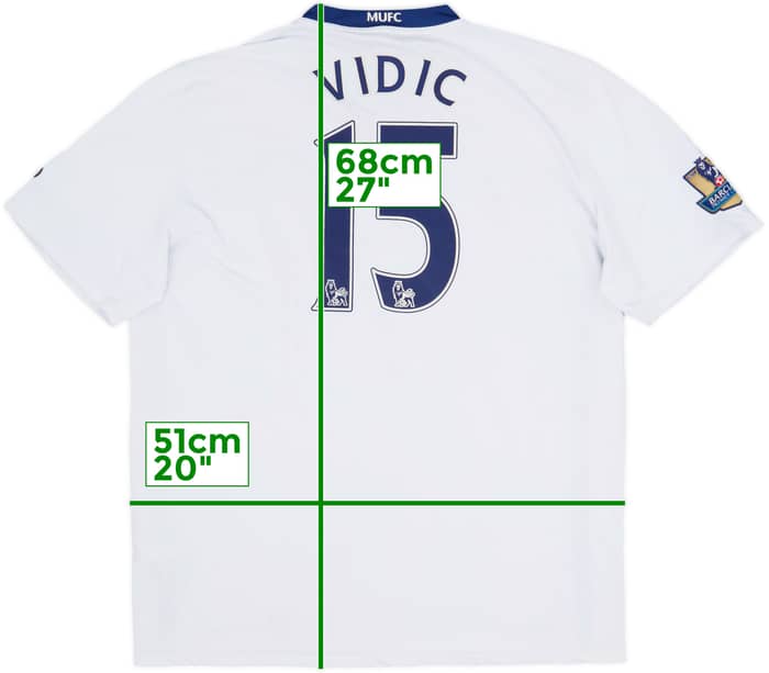 2008-10 Manchester United Away Shirt Vidic #15 - 9/10 - (XL)