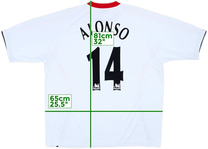 2005-06 Liverpool Away Shirt Alonso #14 - 8/10 - (XXL)