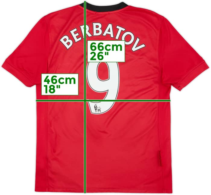 2009-10 Manchester United Home Shirt Berbatov #9 - 5/10 - (S)