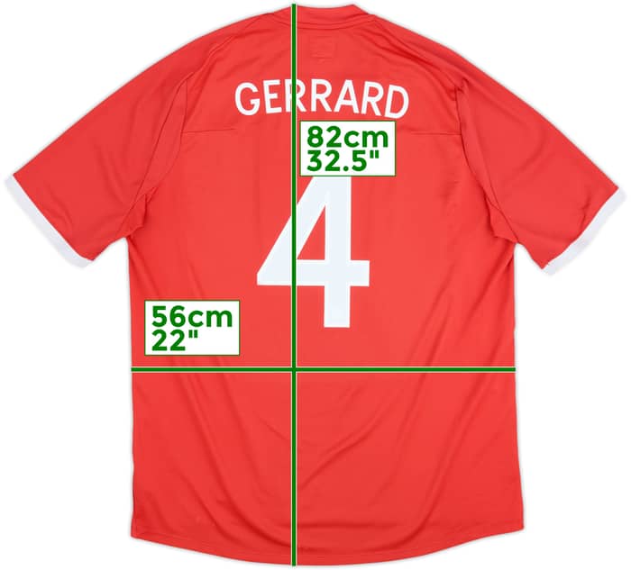 2010-11 England Away Shirt Gerrard #4 - 8/10 - (XXL)