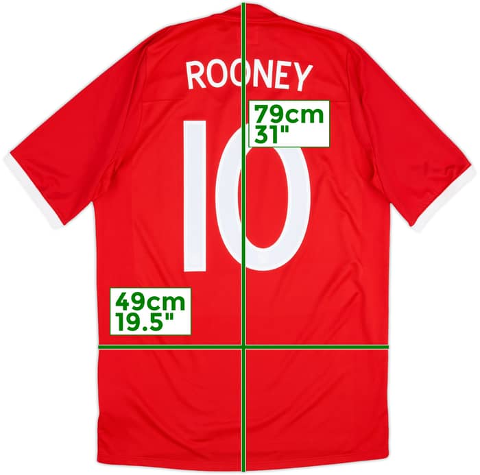 2010-11 England Away Shirt Rooney #10 - 9/10 - (M)