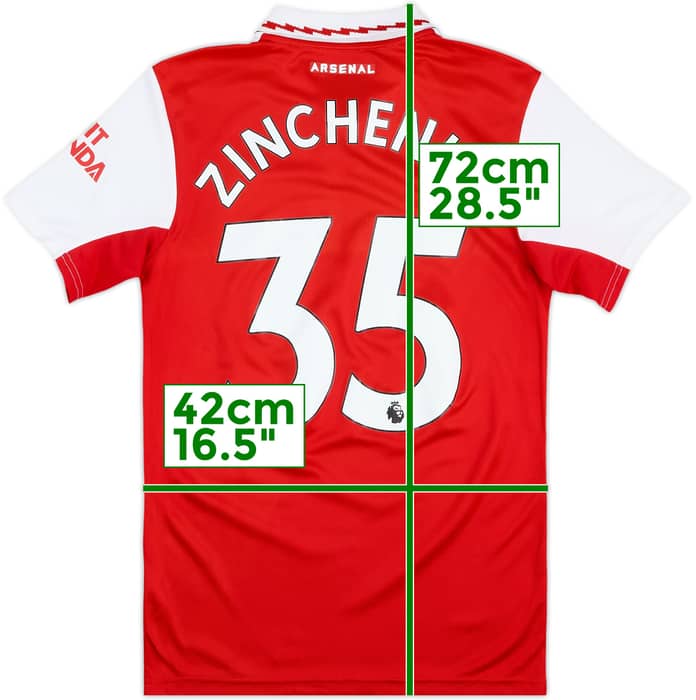 2022-23 Arsenal Home Shirt Zinchenko #35 - 6/10 - (XS)