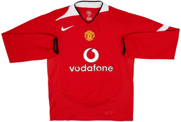 2004-06 Manchester United Home L/S Shirt Rooney #8 - 8/10 - (M)