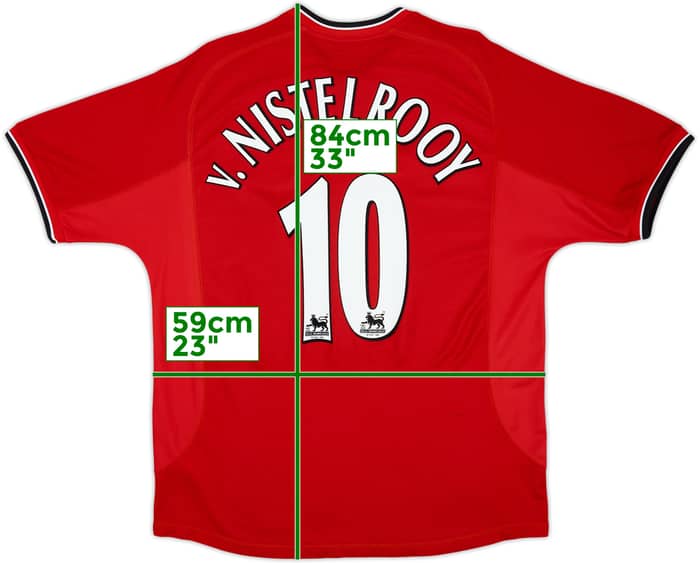 2000-02 Manchester United Home Shirt V.Nistelrooy #10 - 8/10 - (XL)