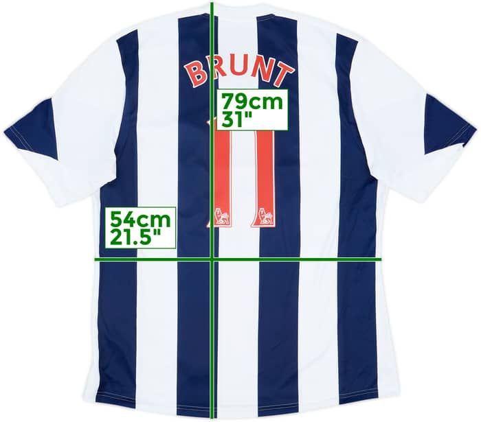 2013-14 West Brom Home Shirt Brunt #11 - 9/10 - (XL)