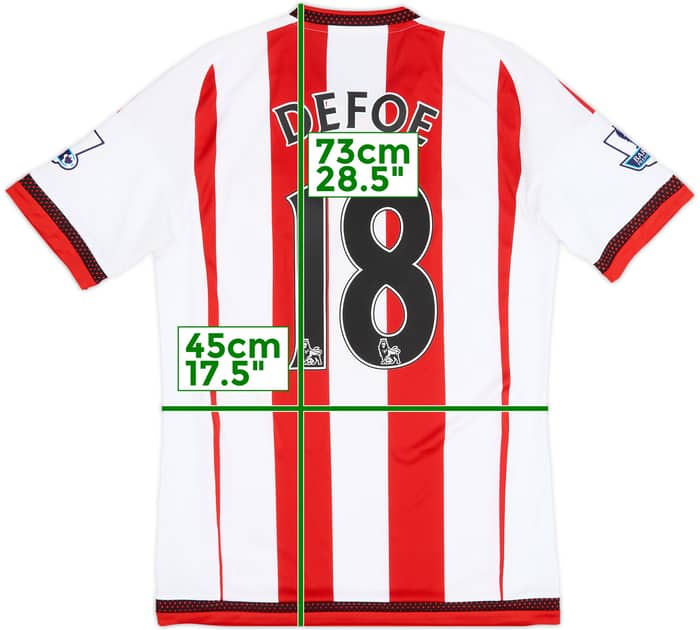 2015-16 Sunderland Home Shirt Defoe #18 - 6/10 - (S)