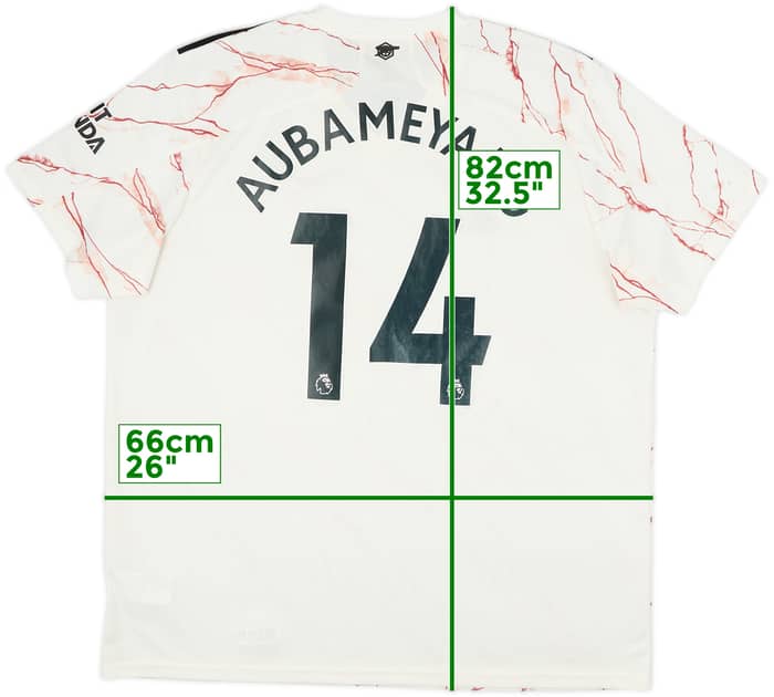 2020-21 Arsenal Away Shirt Aubameyang #14 - 8/10 - (XXL)