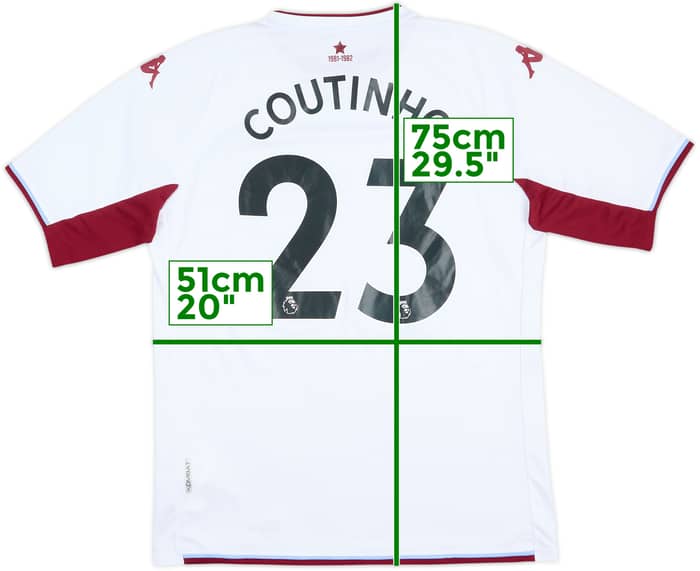 2021-22 Aston Villa Away Shirt Coutinho #23 - 9/10 - (XL)