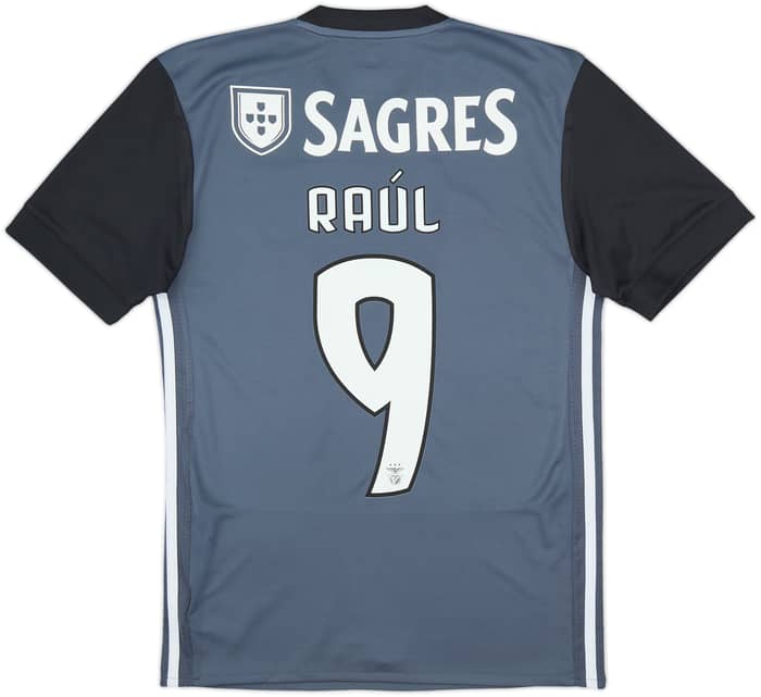 Camiseta de visitante del Benfica 2017-18 Raul #9 - 6/10 - (XS)