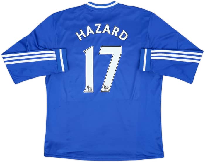 Camiseta de local del Chelsea 2013-14 de manga larga Hazard #17 - 7/10 - (L)