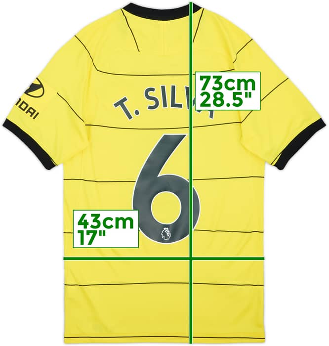 2021-22 Chelsea Away Shirt T.Silva #6 - 8/10 - (XS)