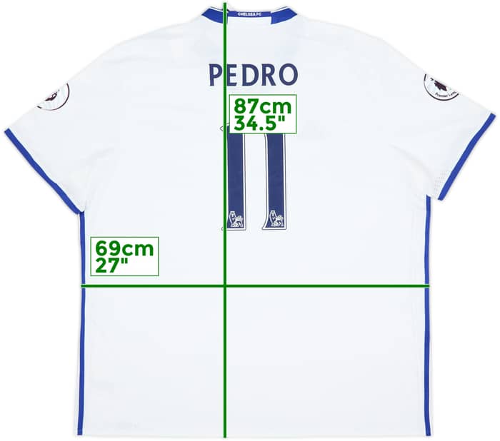 Camiseta de la tercera equipación del Chelsea 2016-17 Pedro #11 (3XL)