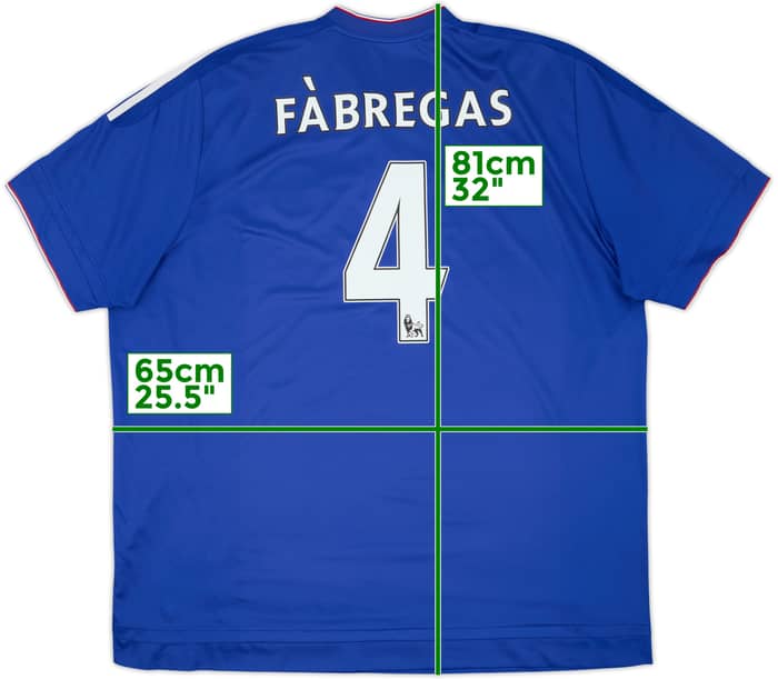 2015-16 Chelsea Home Shirt Fabregas #4 - 7/10 - (3XL)