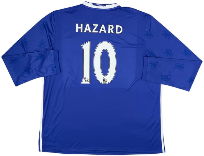 Camiseta de local del Chelsea 2016-17 manga larga Hazard #10 - 8/10 - (XXL)