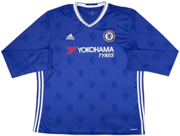 Camiseta de local del Chelsea 2016-17 manga larga Hazard #10 - 8/10 - (XXL)