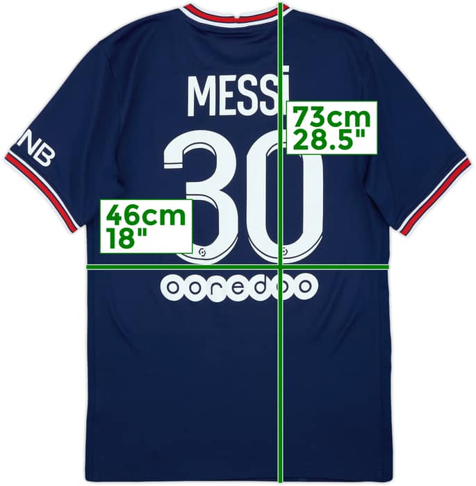 2021-22 Paris Saint-Germain Home Shirt Messi #30 - 8/10 - (S)