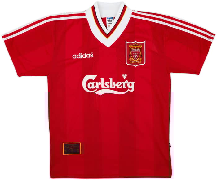 1995-96 Liverpool Home Shirt Rush #9 - 8/10 - (M)