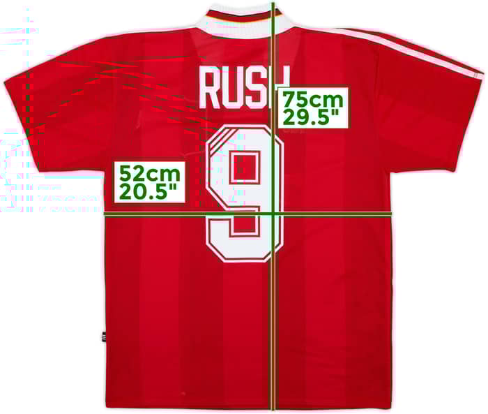 1995-96 Liverpool Home Shirt Rush #9 - 8/10 - (M)
