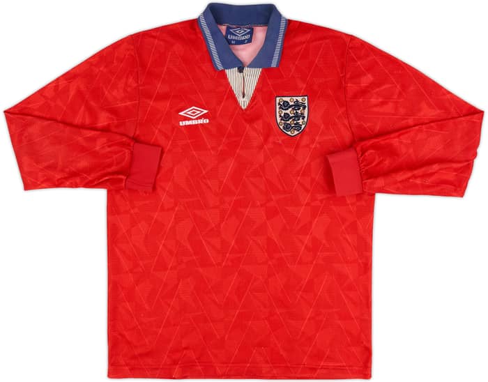 1990-93 England Away L/S Shirt #5 - 7/10 - (M)