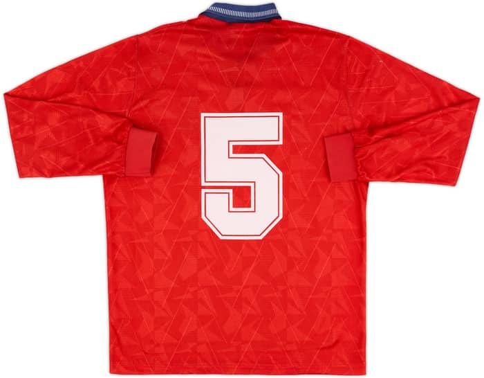 1990-93 England Away L/S Shirt #5 - 7/10 - (M)