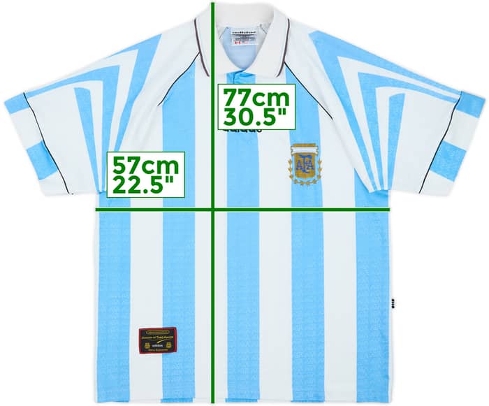 1996-98 Argentina Home Shirt - 8/10 - (L)