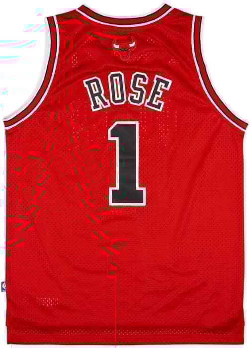 2008-10 Chicago Bulls Rose #1 adidas Swingman Away Jersey - 8/10 - (M)