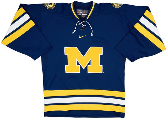 2004-06 Michigan Wolverines Hockey Nike Bauer Home Jersey - 9/10 - (S)