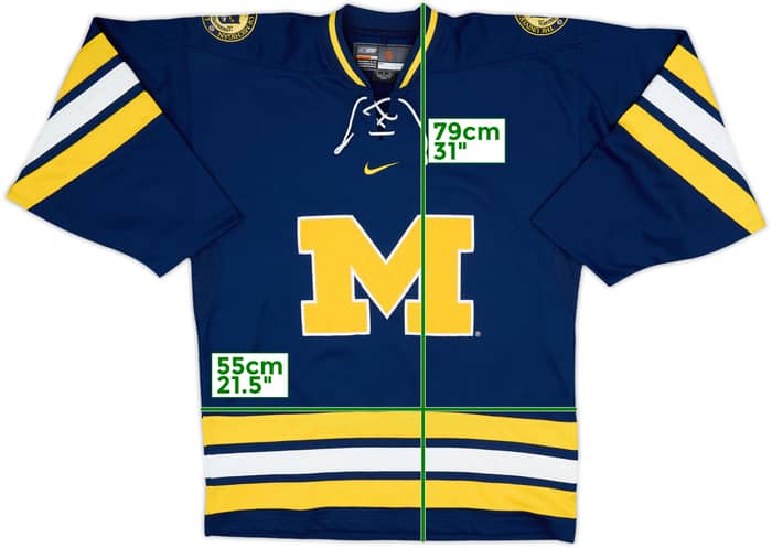 2004-06 Michigan Wolverines Hockey Nike Bauer Home Jersey - 9/10 - (S)
