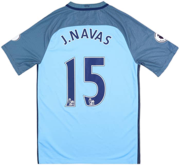 2016-17 Manchester City Home Shirt J.Navas #15 - 5/10 - (S)