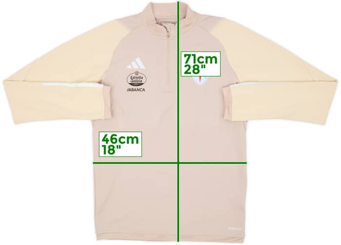 2023-24 Celta Vigo Player Issue adidas 1/4 Zip Training Top - 8/10 - (S)