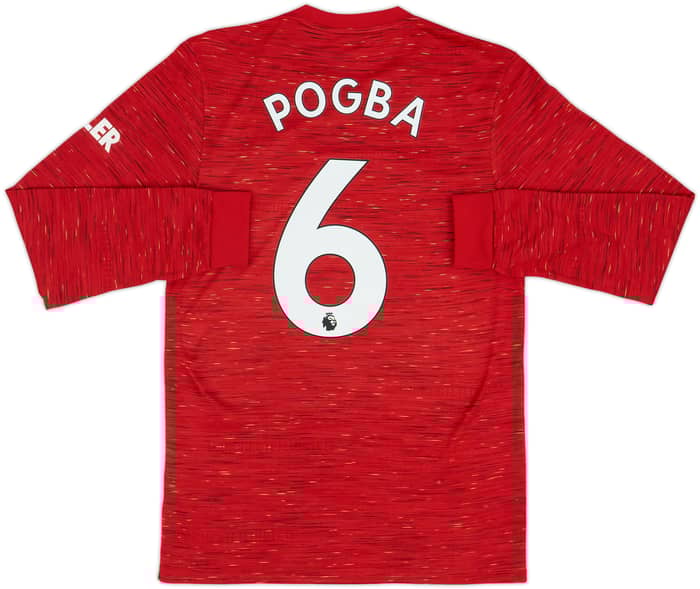 Camiseta L/S de local del Manchester United 2020-21 Pogba #6 - 10/10 - (S)