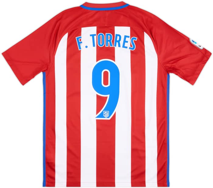 2016-17 Atletico Madrid Home Shirt Torres #9 - 6/10 - (M)
