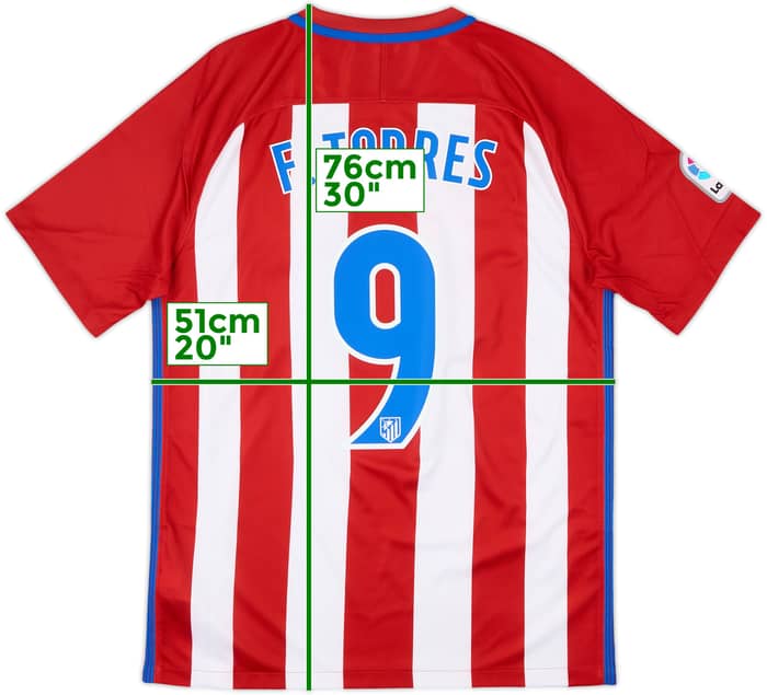 Camiseta de local del Atletico Madrid 2016-17 Torres #9 - 7/10 - (M)
