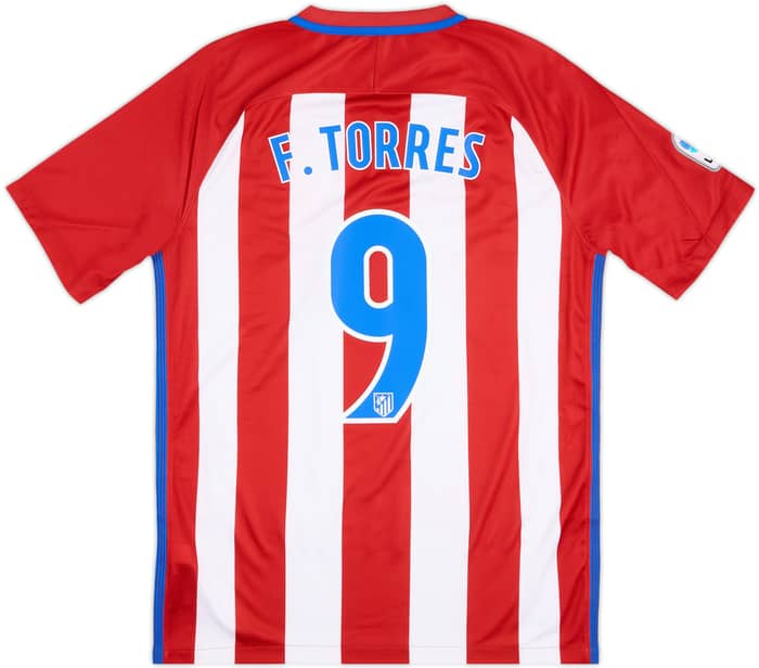 2016-17 Atletico Madrid Home Shirt Torres #9 - 7/10 - (M)