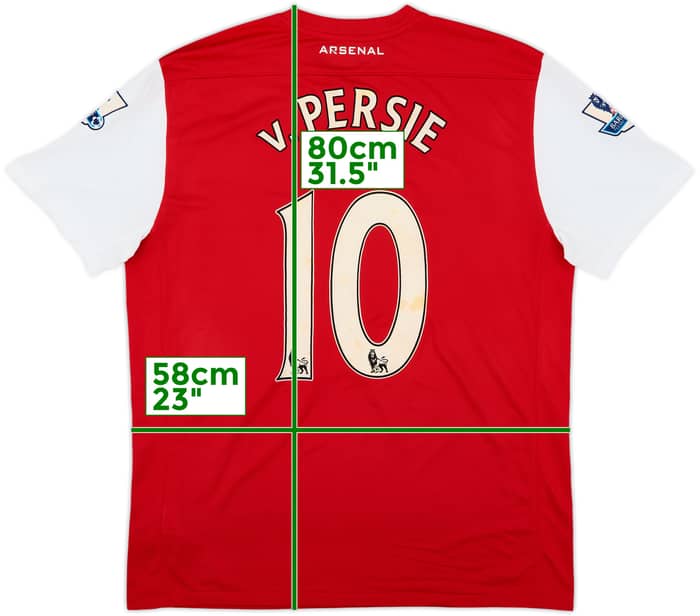 2011-12 Arsenal Home Shirt v. Persie #10 - 5/10 - (XL)