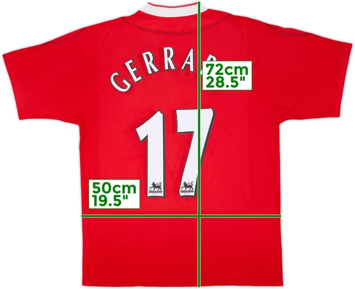 2002-04 Liverpool Home Shirt Gerrard #17 - 5/10 - (M)