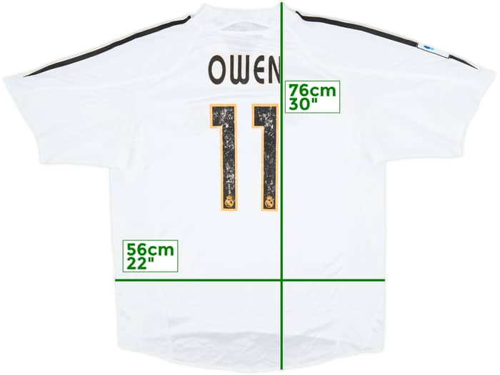 2004-05 Real Madrid Home Shirt Owen #11 - 6/10 - (L)