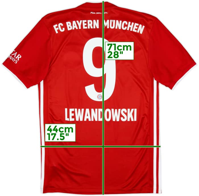 2020-21 Bayern Munich Home Shirt Lewandowski #9 - 10/10 - (S)