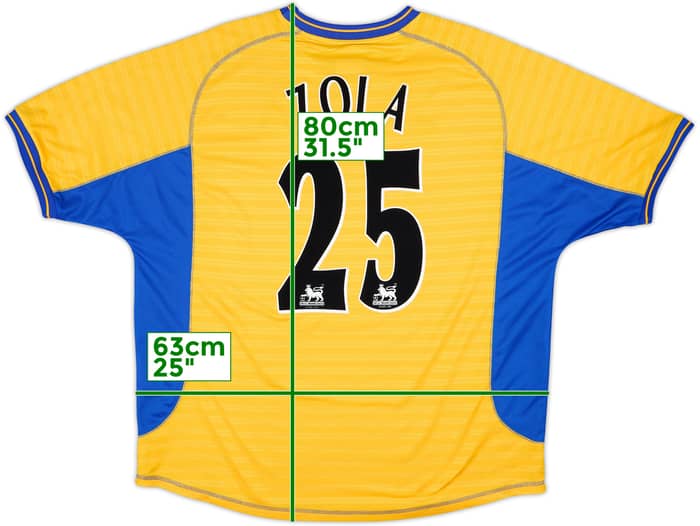 2000-01 Chelsea Camiseta de Visitante Zola #25 - 8/10 - (XXL)