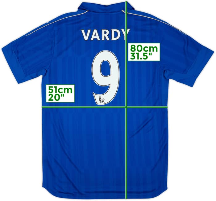 2016-17 Leicester Home Shirt Vardy #9 (L)