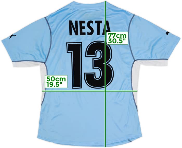 2001-02 Lazio Home Shirt Nesta #13 - 7/10 - (XL)
